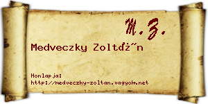 Medveczky Zoltán névjegykártya