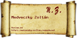 Medveczky Zoltán névjegykártya